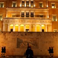 Ateny - parlament nocą