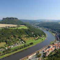 Twierdza Konigstein i rzeka Łaba