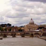 Rzym - Tybr i Bazylika św. Piotra
